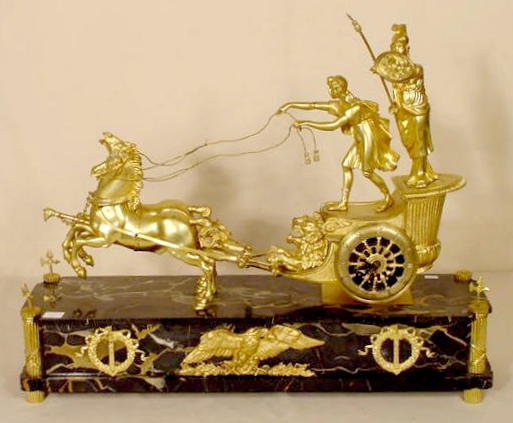 Japy Freres Figural Chariot Clock