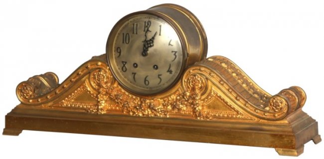 Ornate Seth Thomas Tambour Mantle Clock