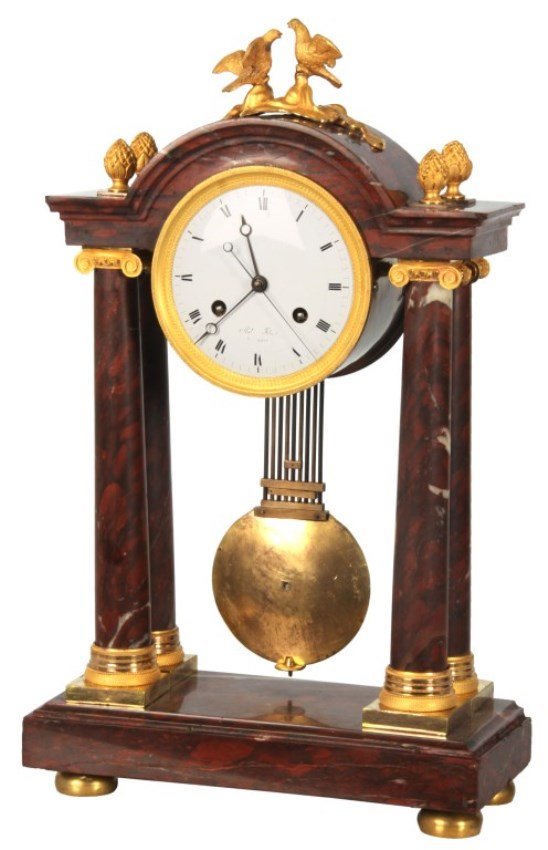 French Pinwheel Portico Clock