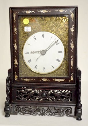 Early Double Fusee Chinese Bracket Clock