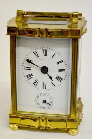 French Carriage Clock w/Alarm, As Is
