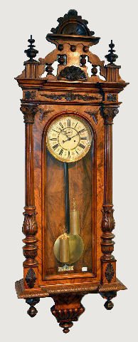 Ornate Two-Weight Vienna Regulator Wall Clock