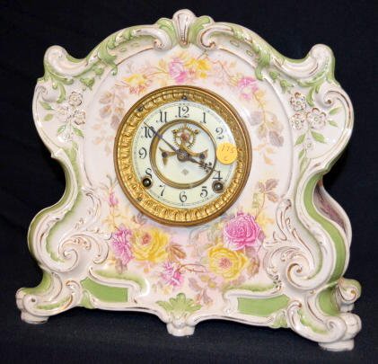 Ansonia Royal Bonn La Cantal China Clock
