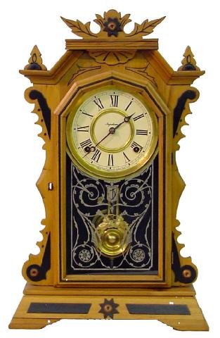 Ingraham Fancy Kitchen Clock w/Applied Carvings