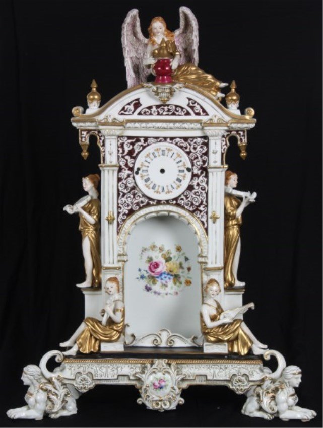 Meissen Figural Porcelain Clock Case