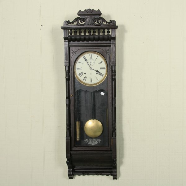 Contemporary double weight regulator wall clock