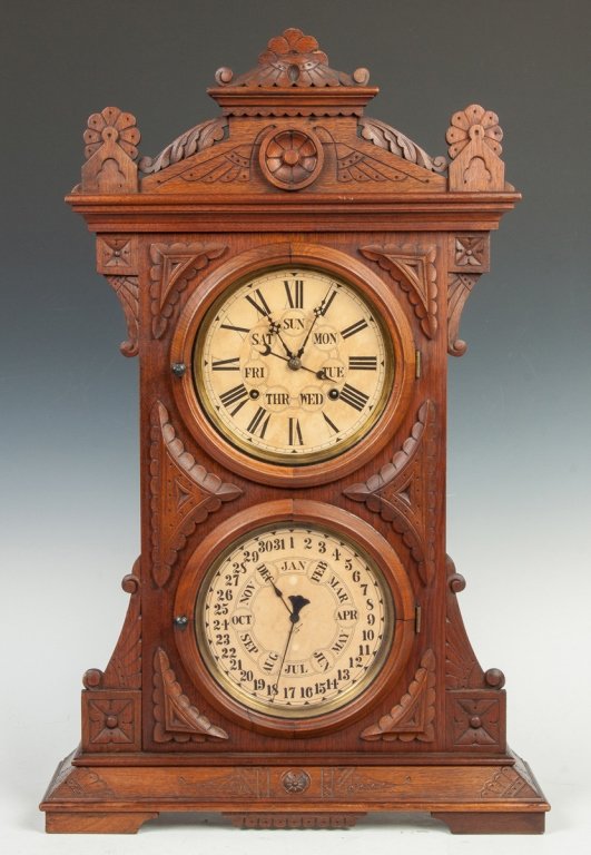 B.B. Lewis Perpetual Calendar Victorian Clock by