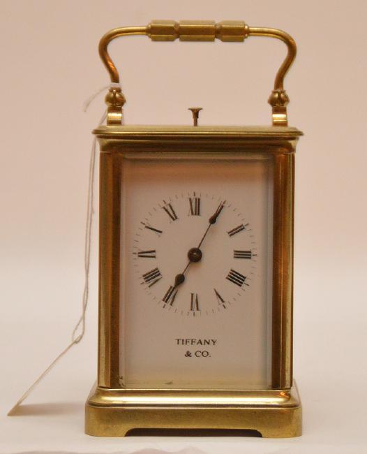 Antique Brass Tiffany & Company Carriage Clock with
