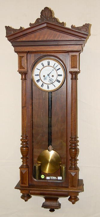 And. Leitner “Wien” 2 Wt. Walnut Clock