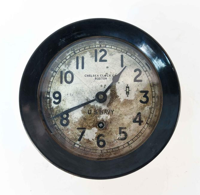 CHELSEA WWII US NAVY SHIPS DECK CLOCK