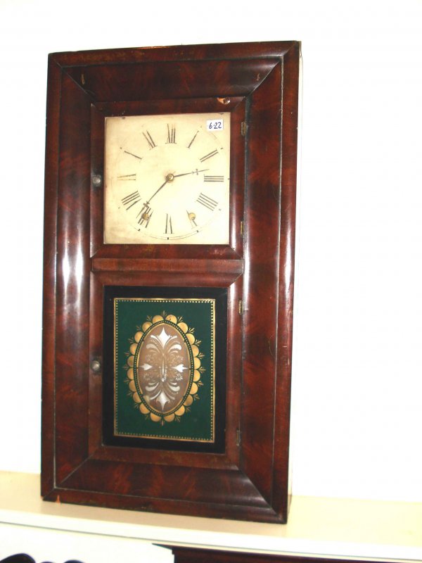 A Double door ogee shelf clock