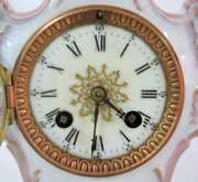 Porcelain Clock w/Floral Décor