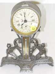Calendar Clock w/Thermometer & Griffins