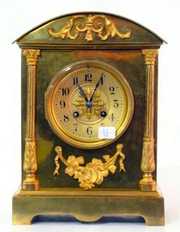 French Gilt Bronze Dome Top Clock