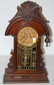 Walnut Kitchen Clock, Pat. Nov. 22, 1881