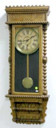Gilbert Briton Oak Hanging Clock