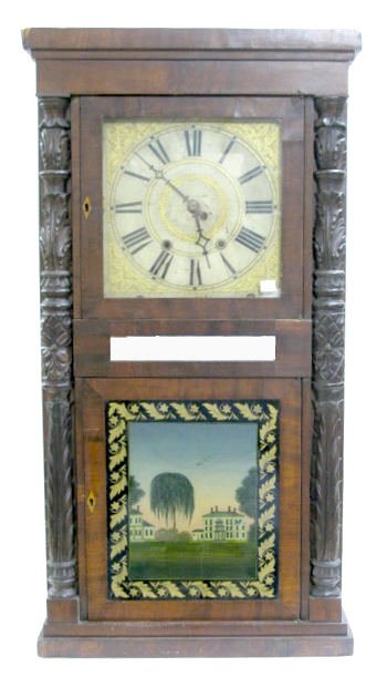 Jerome & Darrow Carved Column Shelf Clock