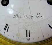 French Dore Figural Clock w/Silk String