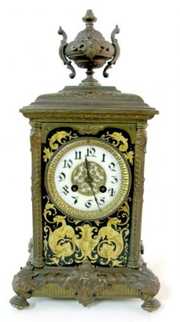 Japy Freres French Brass & Tin Clock