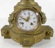 French Brass & Spelter Clock w/Urn Top