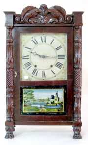 Riley & Whiting Carved Column Shelf Clock