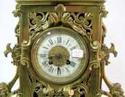 French Brass Clock w/Japy Freres Movement