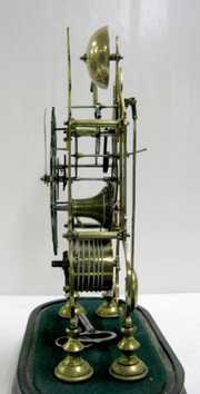 English Single Fusee Skeleton Clock