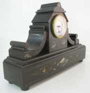 French Time Only Slate Mantle Clock