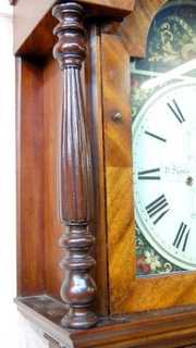 Mahogany English Tall Case Clock, B. Farrar