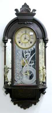 Ansonia Major Hanging Mirror Side Clock