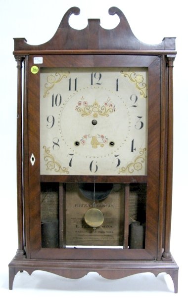 E. Terry & Sons Pillar & Scroll Shelf Clock