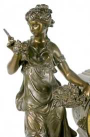 French Double Statue Mantle Clock