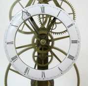 Single Fusee Skeleton Clock, Under Dome