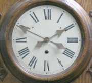 Oak Trade Sign Clock w/Applied Letters