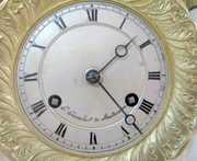 French White Alabaster Column Clock