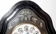 Shell Inlaid T & S Hanging Clock