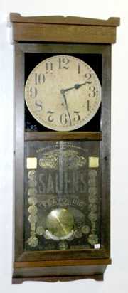 New Haven/Sauer’s Extract Hanging Clock