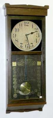 New Haven/Sauer’s Extract Hanging Clock