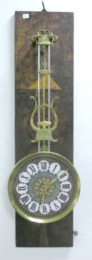 Swing Clock w/Enameled Dial