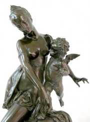 Bronze Cupid & Psyche Tiffany & Co. Clock
