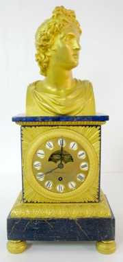 Boston Clock Co. Bronze Dore & Lapis Clock