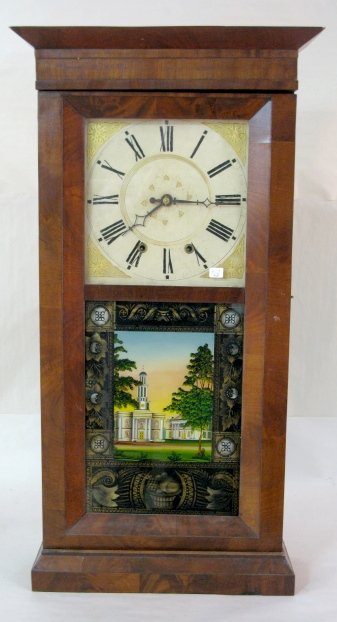 Charles Stratton Shelf Clock w/Wood Works-ClockPrices.Com