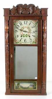 Wood Works Carved Column Shelf Clock