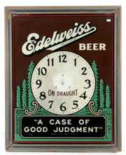 Edelweiss Beer Reverse on Glass Clock Face