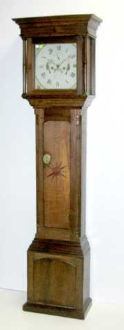 Oak Tall Case Clock with Calendar