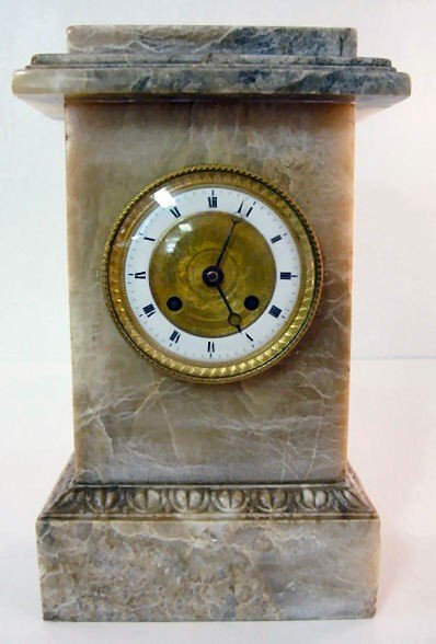 French Marble Mantle Clock w/Silk String
