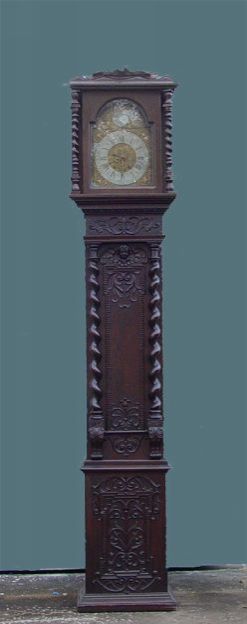 Large Early Carved Italian Grandfather Clock