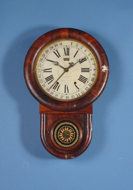 Ansonia Brass & Copper Calendar Wall Clock