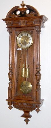 Engraved 2 Wt. German Vienna Regulator Clock