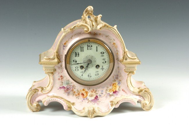 CHINA CASE CLOCK WITH MOVEMENT SIGNED MARTI